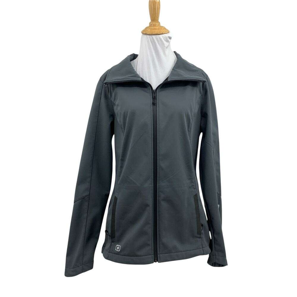 Ogio Jacket Womens M Medium Gray Endurance Crux Soft Shell Full Zip Outerwear